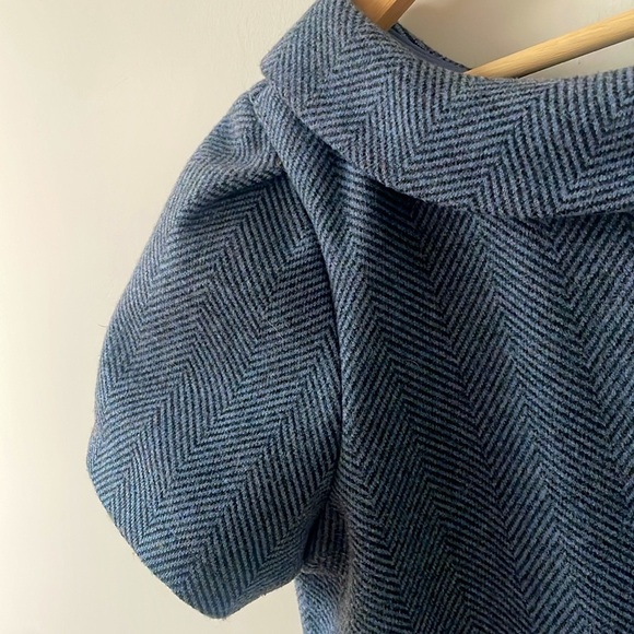 Birds of North America Millerbird dress 12 blue herringbone twill shortsleeve - Picture 2 of 13